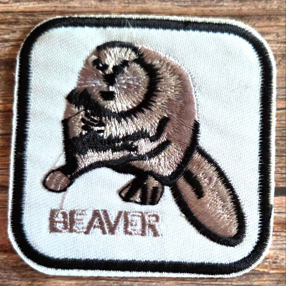 Funny Beaver Nature Outdoor Lover 80s 90s Style Retro Sew On Patch